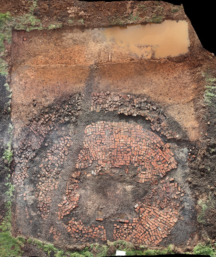 The base of one of the uncovered WWII gun emplacements.