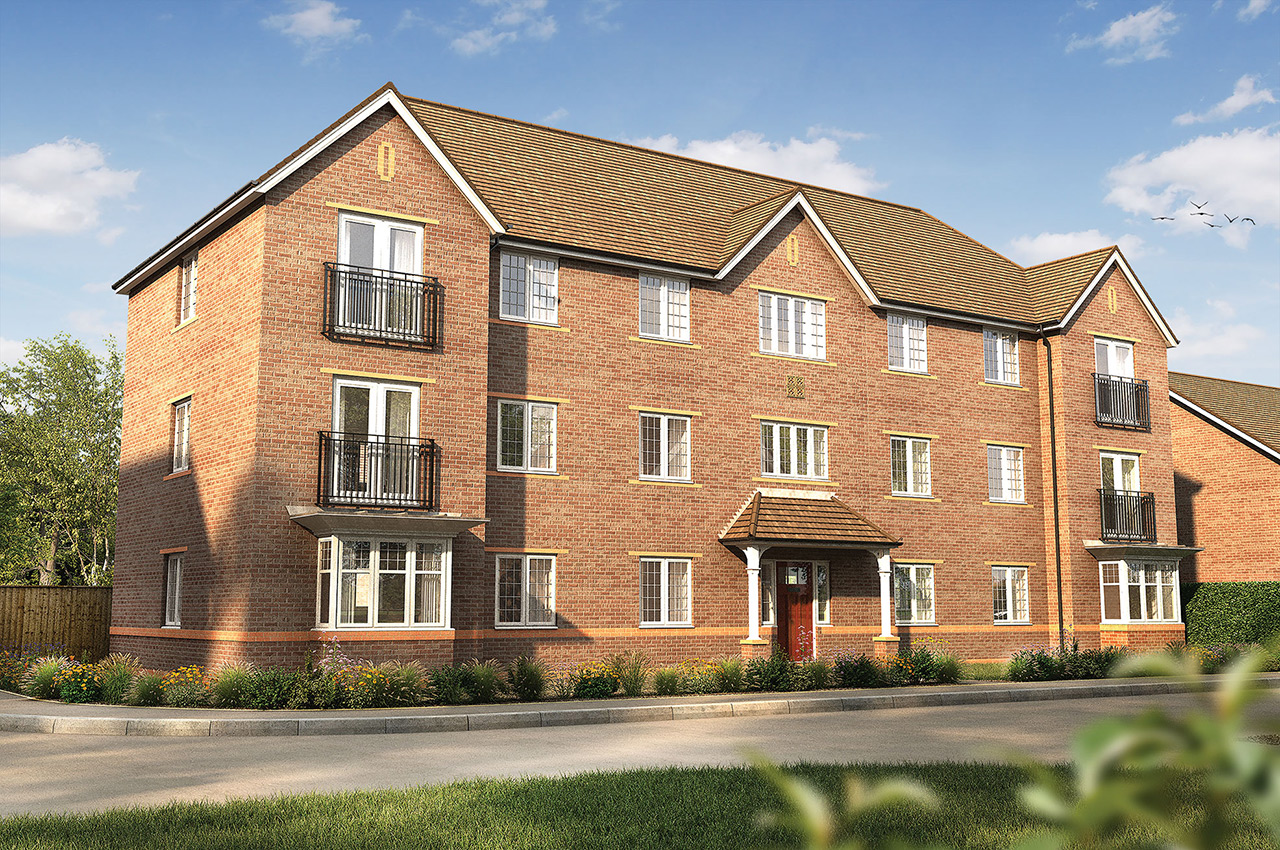 Ahlberg, 2-bed apartments. CGI.